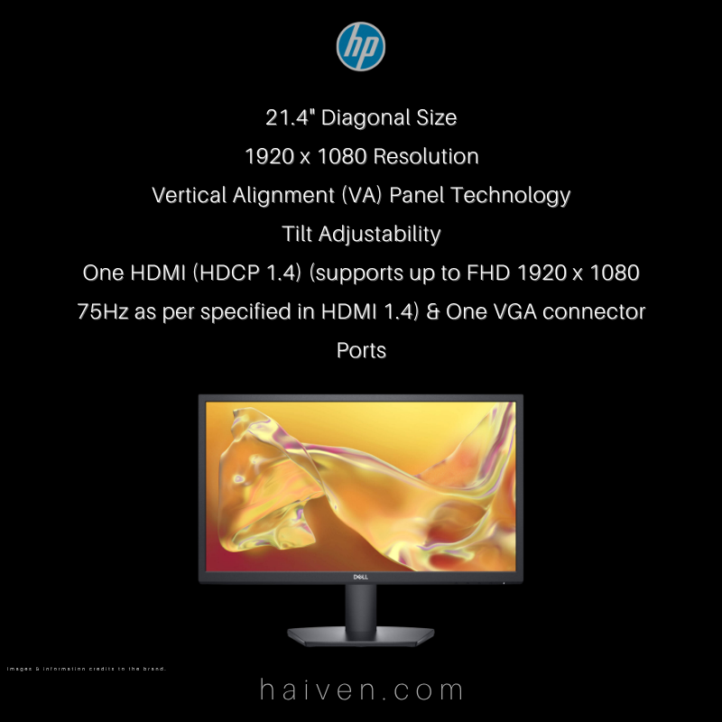 Dell 21.5-inch LED Monitor SE2225H