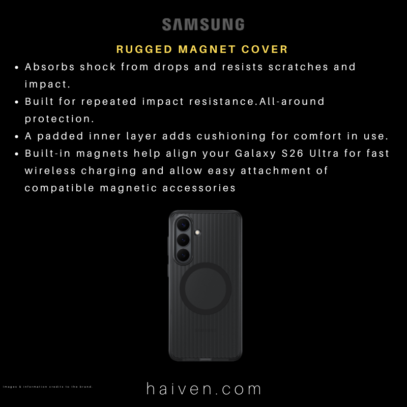 Samsung Galaxy S26 Ultra Rugged Magnet Case 