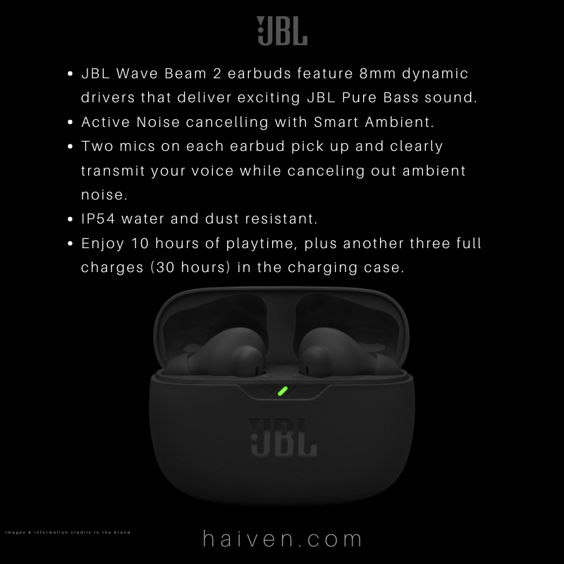 JBL Wave Beam 2 True Wireless Earbuds with ANC