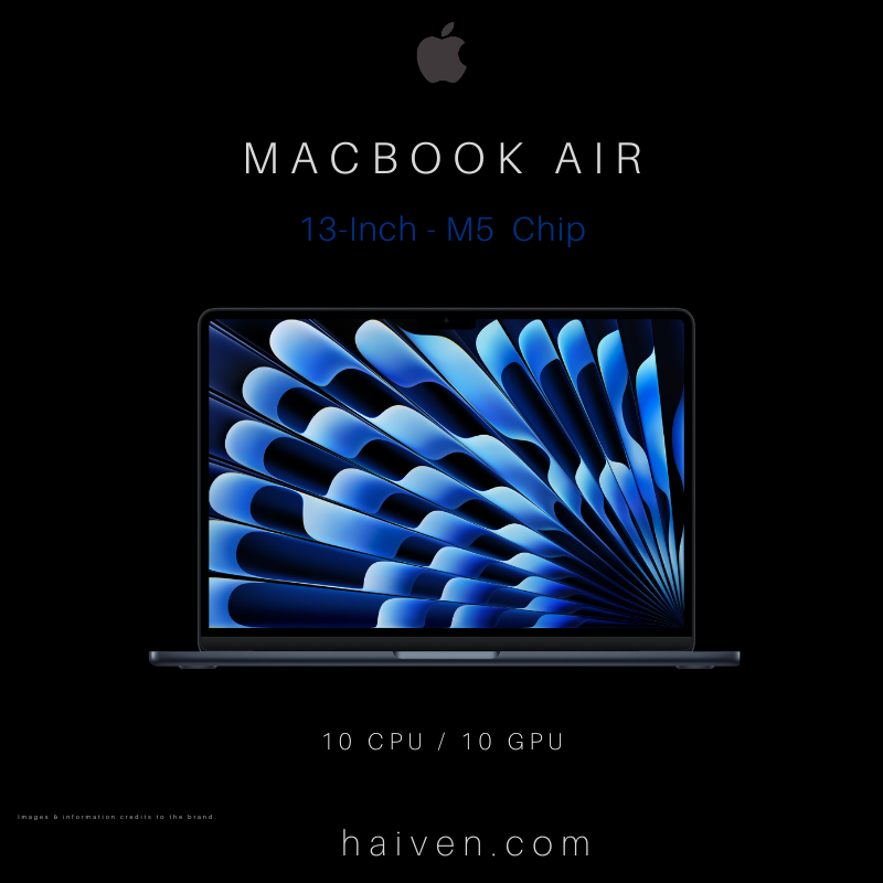 Apple MacBook Air MDHF4 LL/A 13 M5 10CPU 10GPU 16GB 1TB Midnight