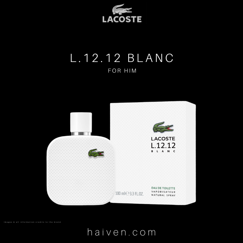 Lacoste L.12.12 Blanc (M) EDT 100ML — Best Seller
