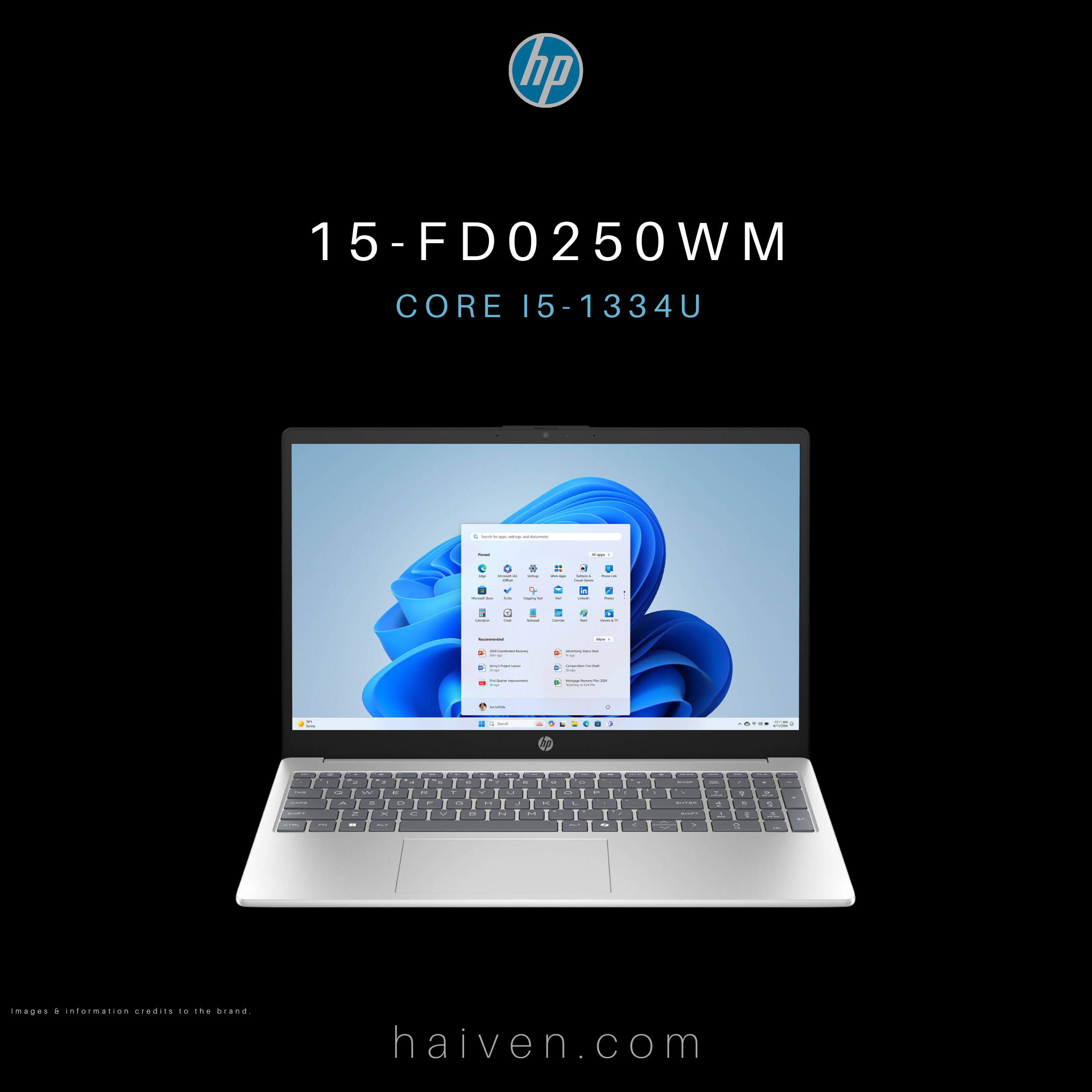 HP 15-FD0250WM Core i5-1334U 8GB 512GB 15.6-Inch FHD Windows 11 Silver