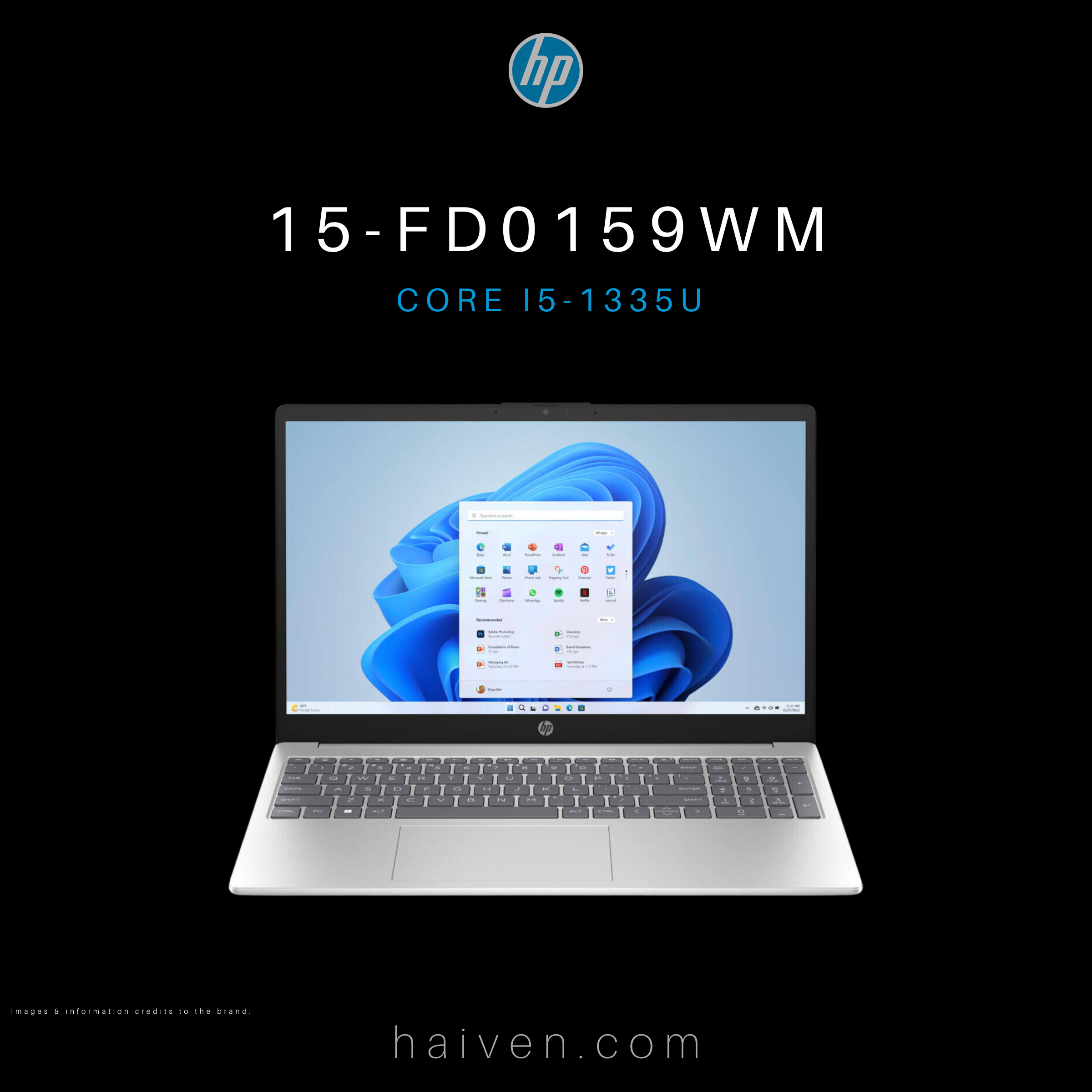 HP 15-FD0159WM Core i5-1335U 8GB 512GB SSD 15.6-Inch FHD Touchscreen Windows 11 Silver
