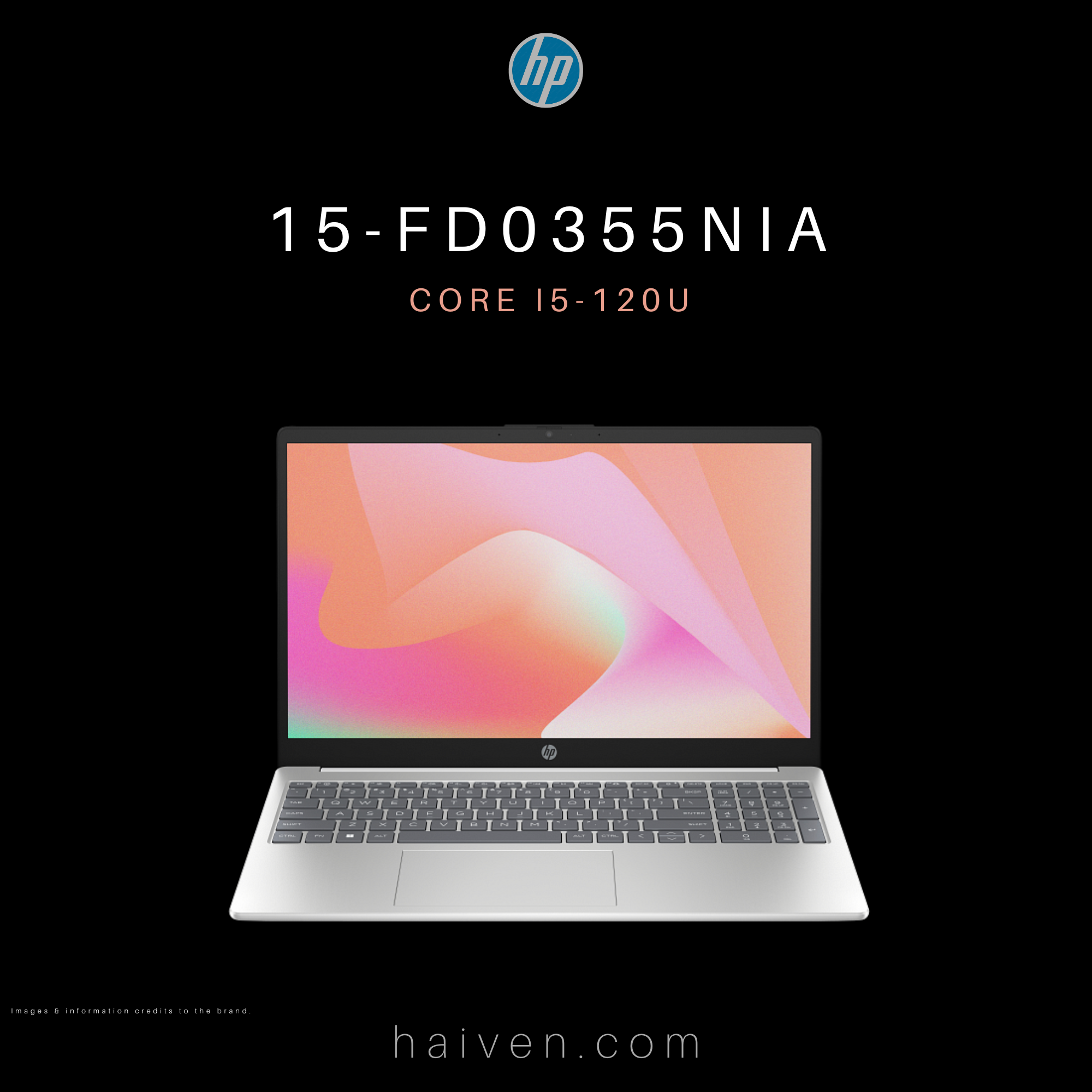 HP 15-FD0355NIA Core 5 120U 8GB DDR4 512GB 15.6-Inch FHD