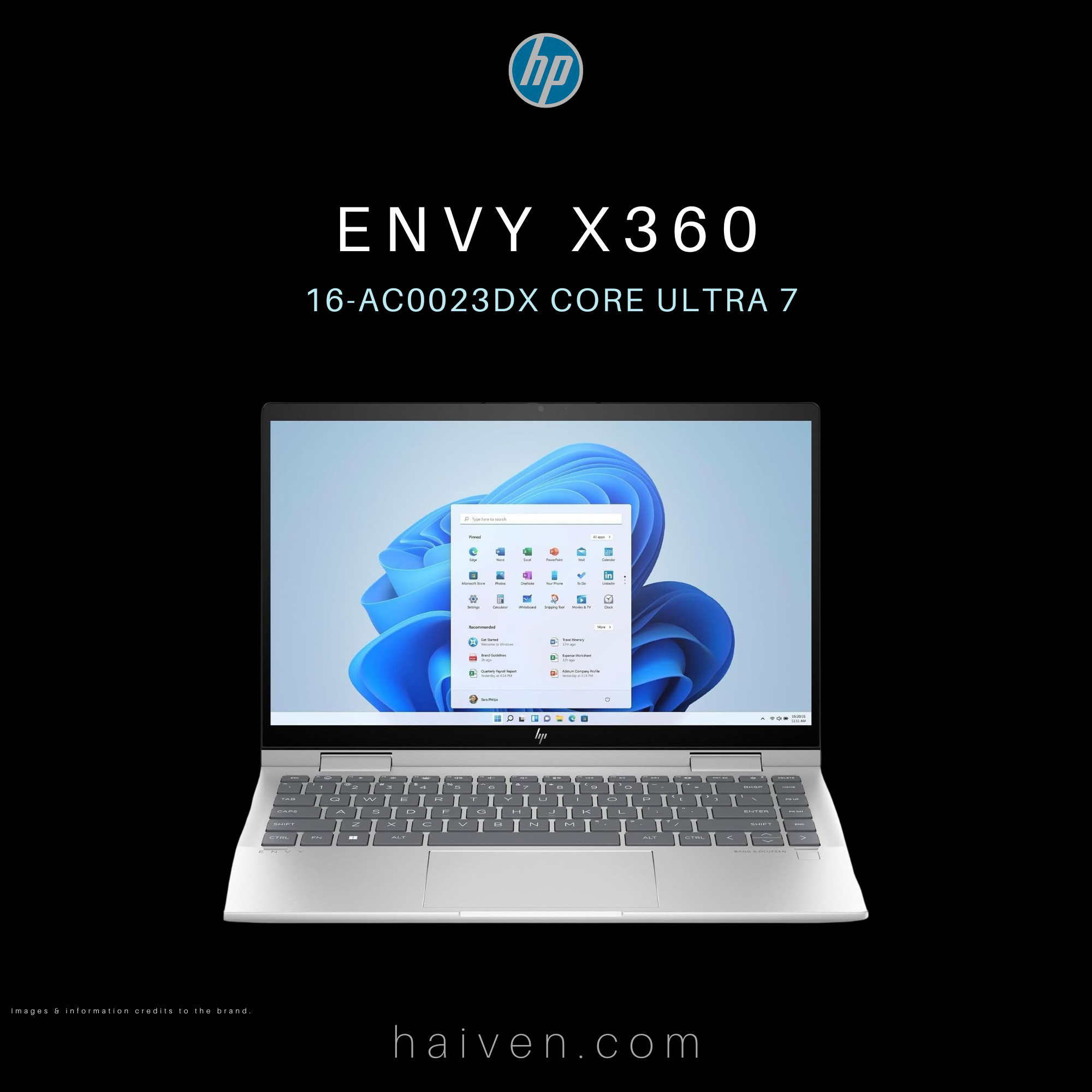 HP Envy x360 16-AC0023DX Core Ultra 7 8GB 1TB SSD 16-Inch FHD
