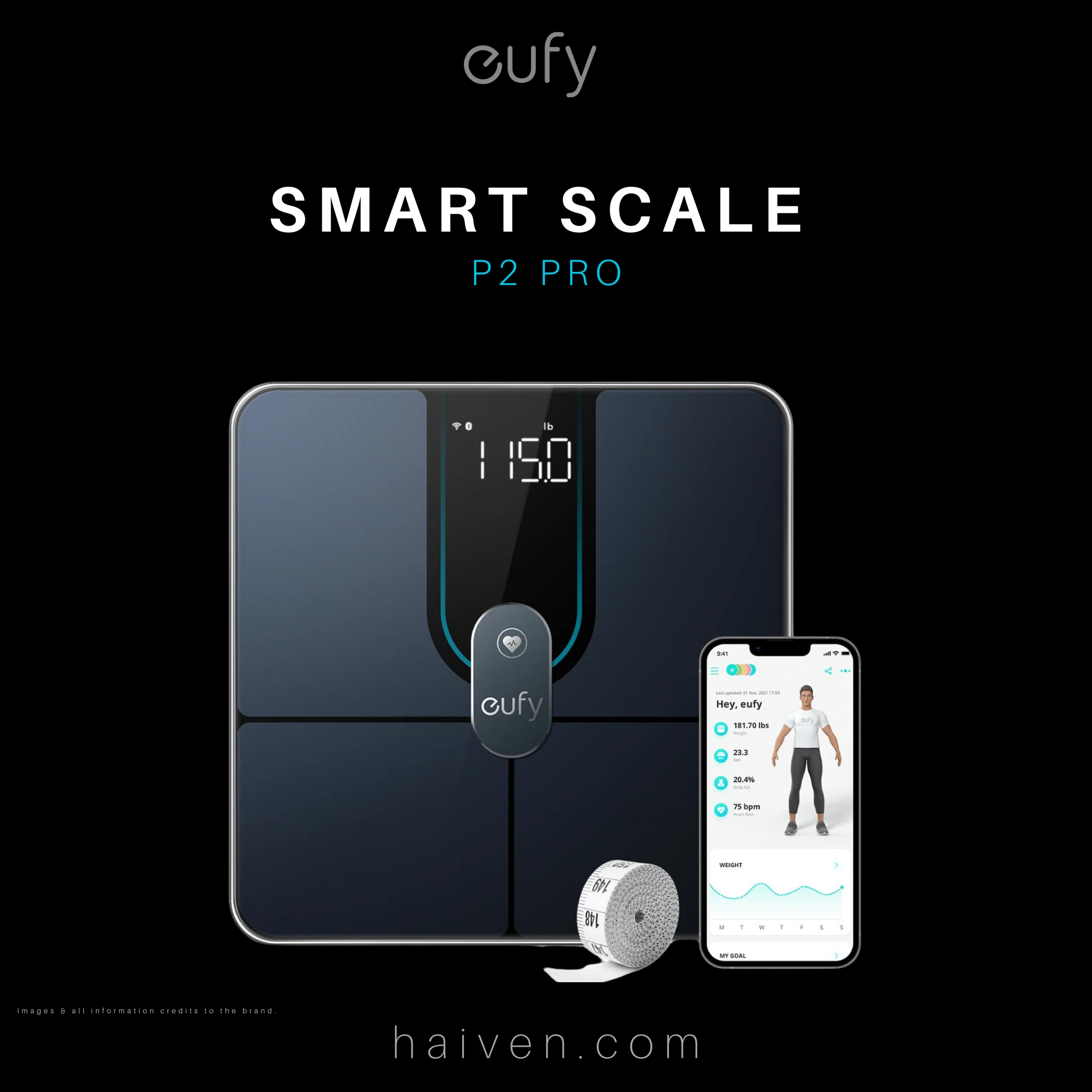 Eufy Smart Scale P2 Pro Black