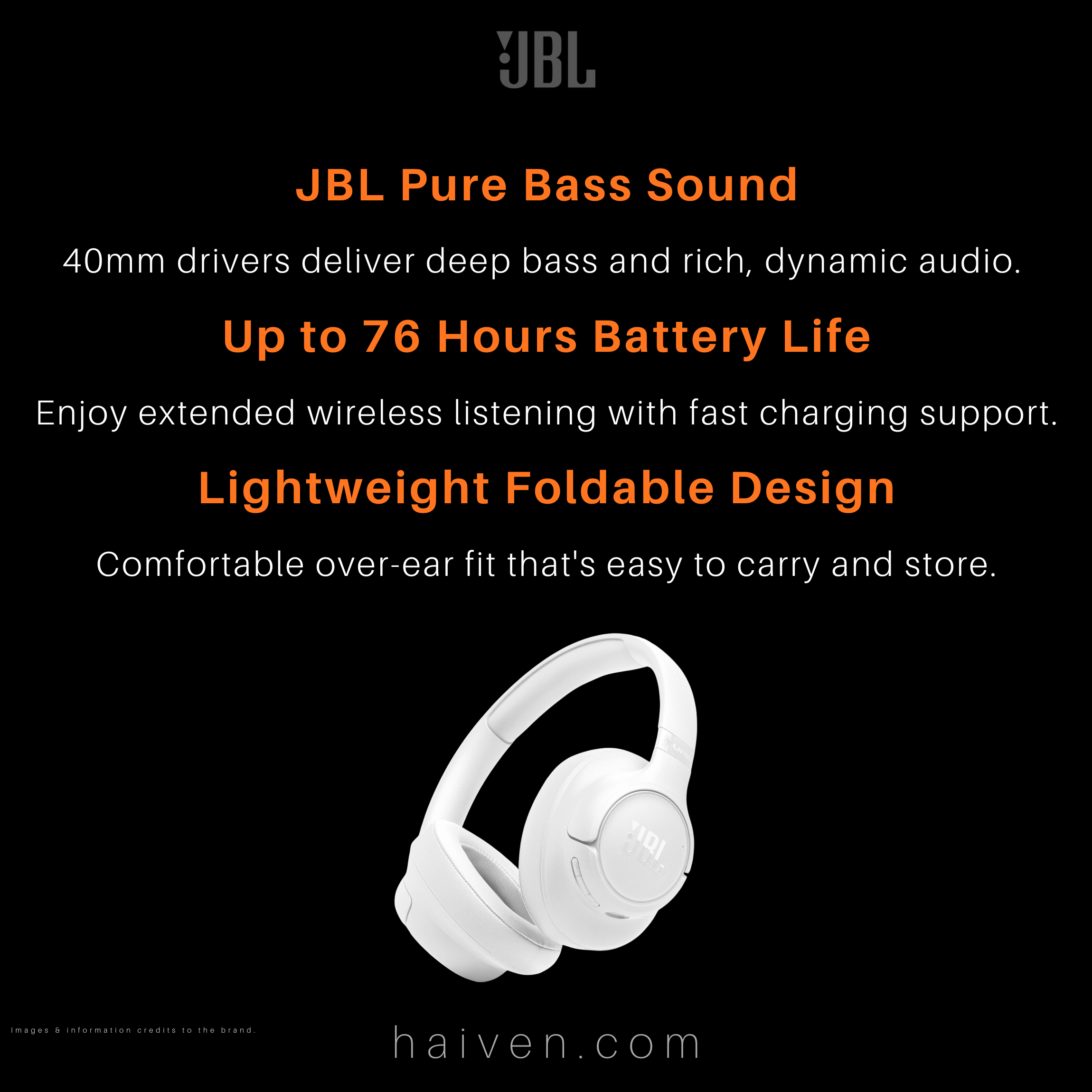 JBL Tune 730BT Wireless Over-Ear Headphone
