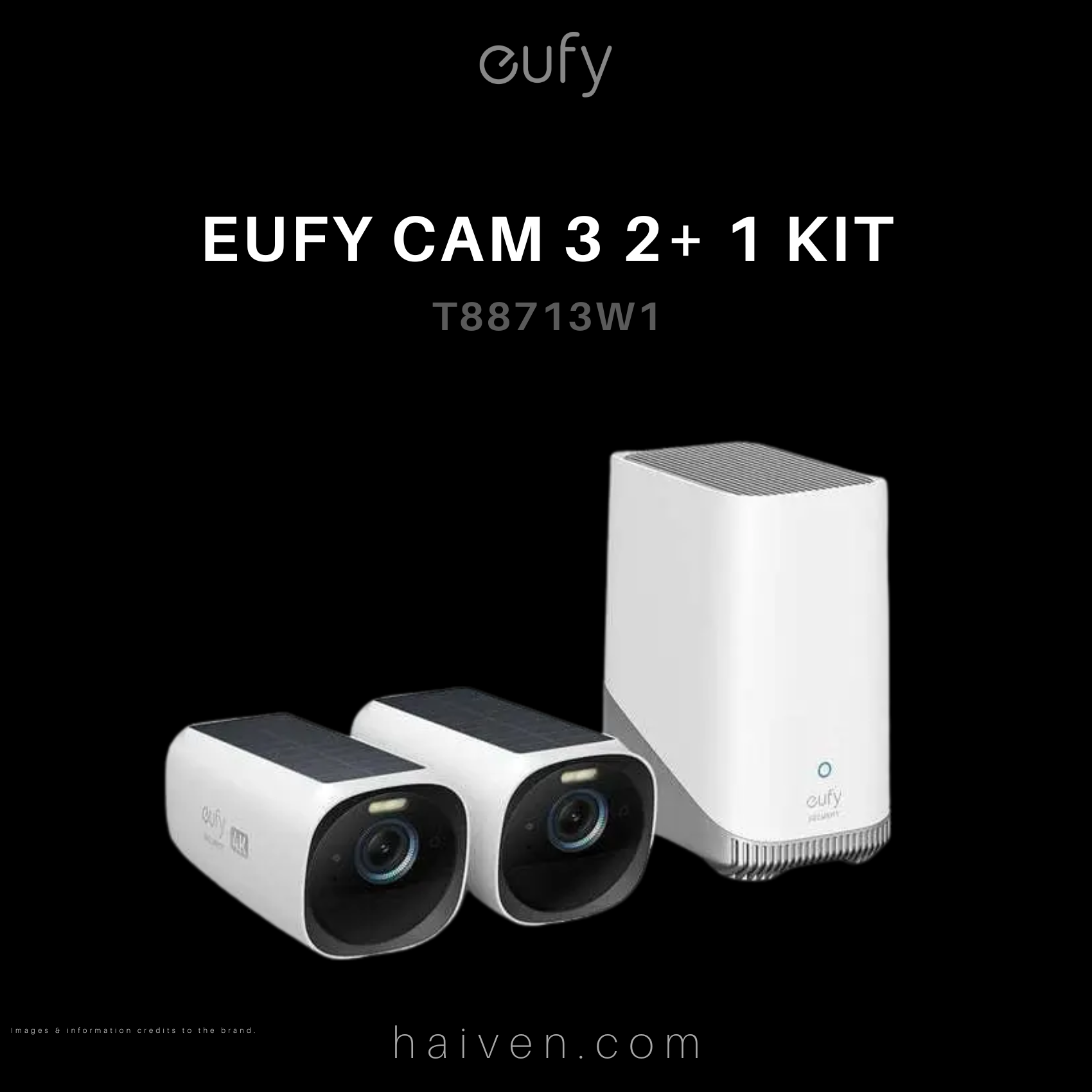 EufyCam 3 White 2+1 Kit with HomeBase 3