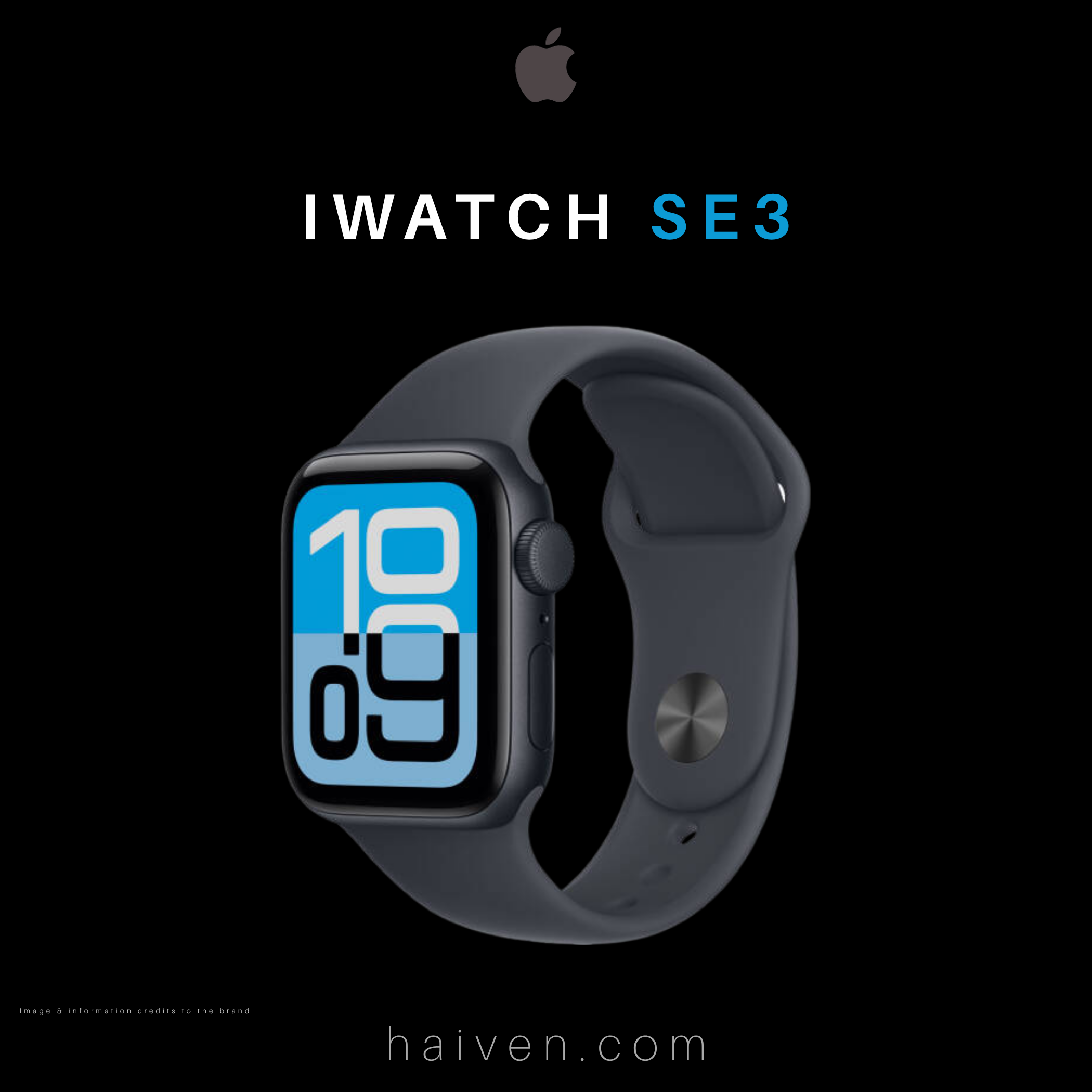 Apple Watch SE (3rd Generation) GPS 40mm Midnight Aluminum Case with Midnight Sport Band (S/M)