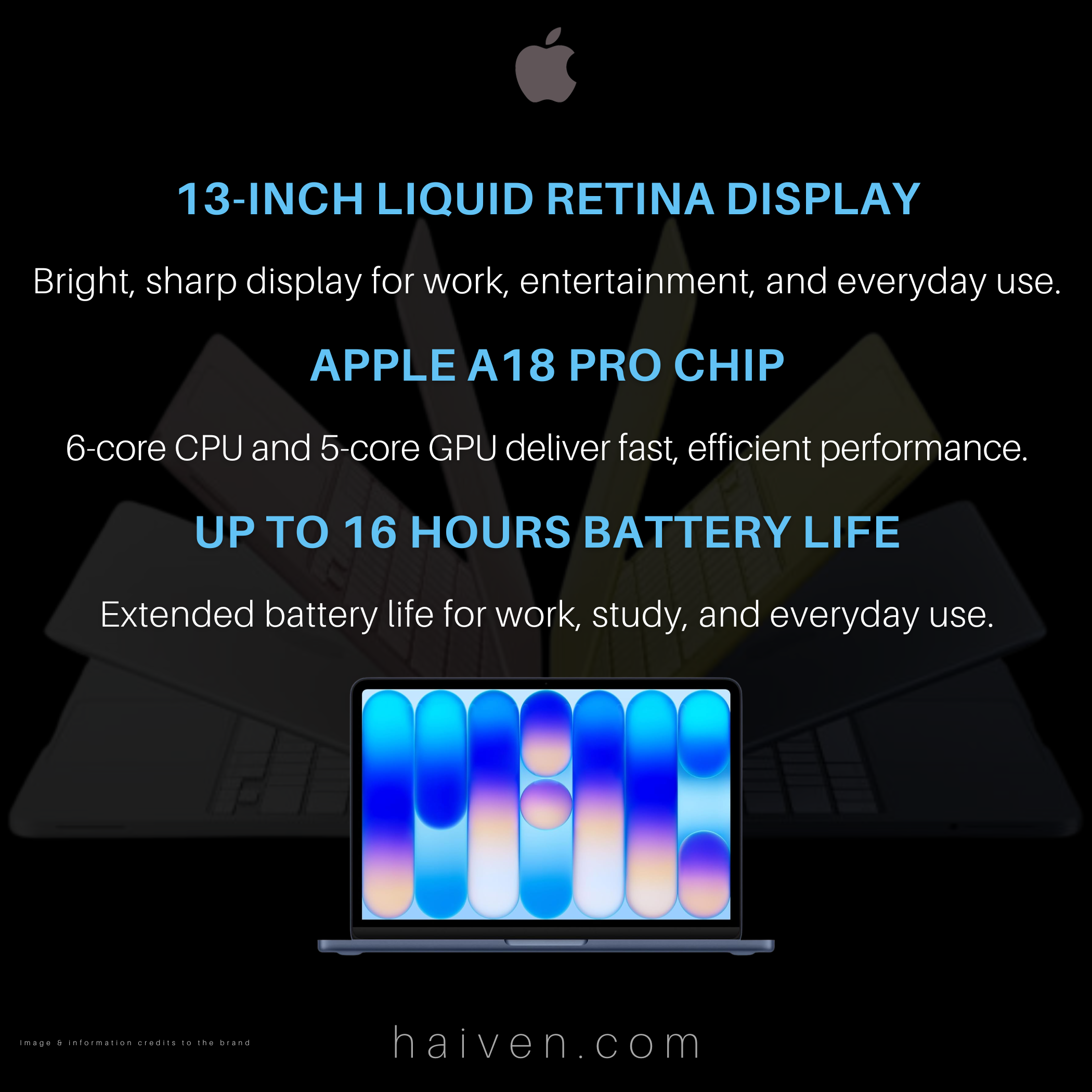 Apple MacBook Neo MHFF4 A18 Pro 6-Core CPU 5-Core GPU 8GB 256GB Indigo