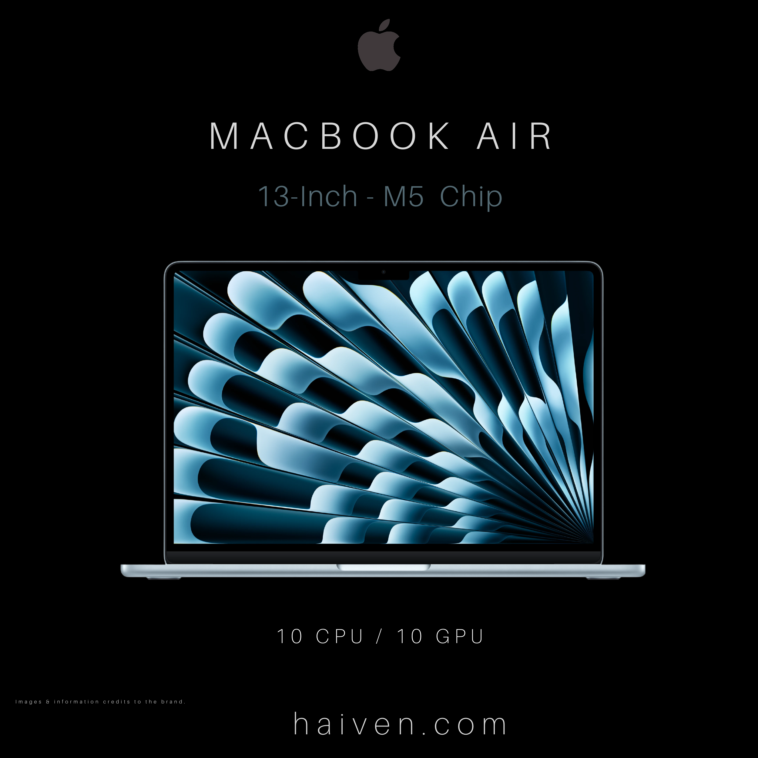 Apple MacBook Air MDHH4 LL/A 13 M5 10CPU 8GPU 16GB 512GB Sky Blue