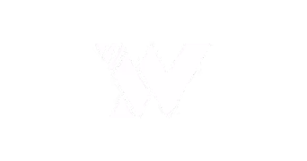 Stylized white letter W logo on black background.