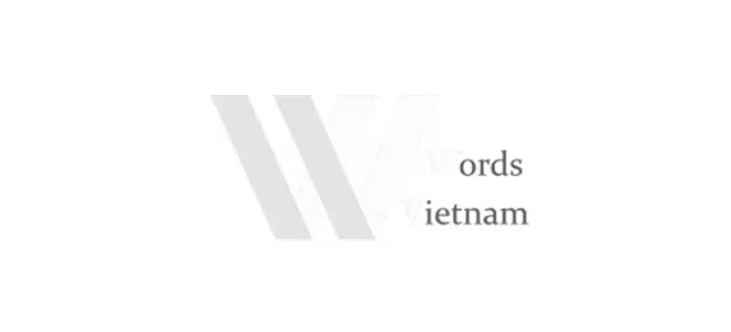 Logo with large stylized letter W and text 'Words Vietnam'.