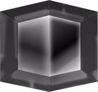 3D grayscale cube with a smooth gradient shading on each visible face.