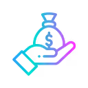 Hand holding a coin with a dollar sign representing cost savings.
