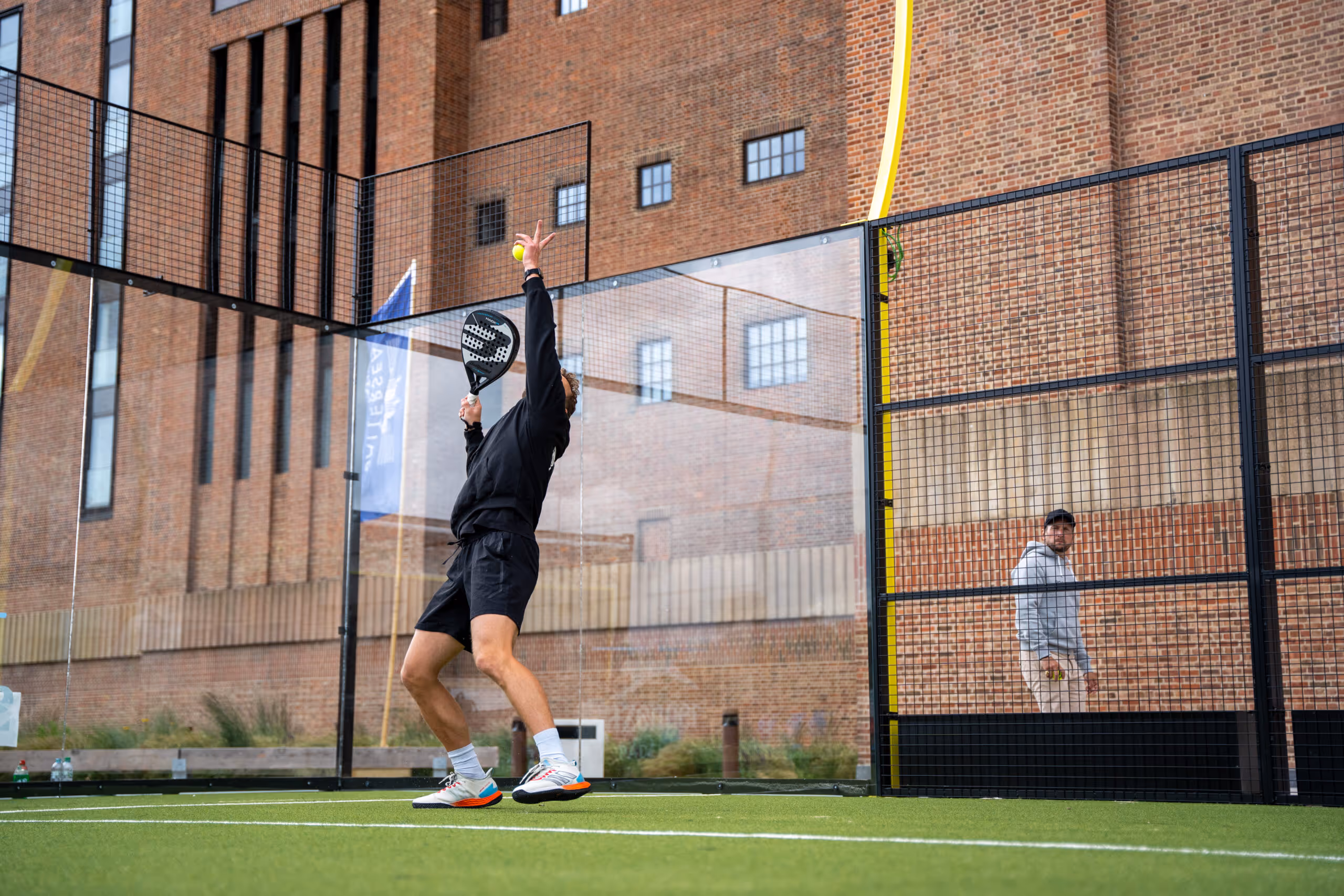 Image of a padel court close up