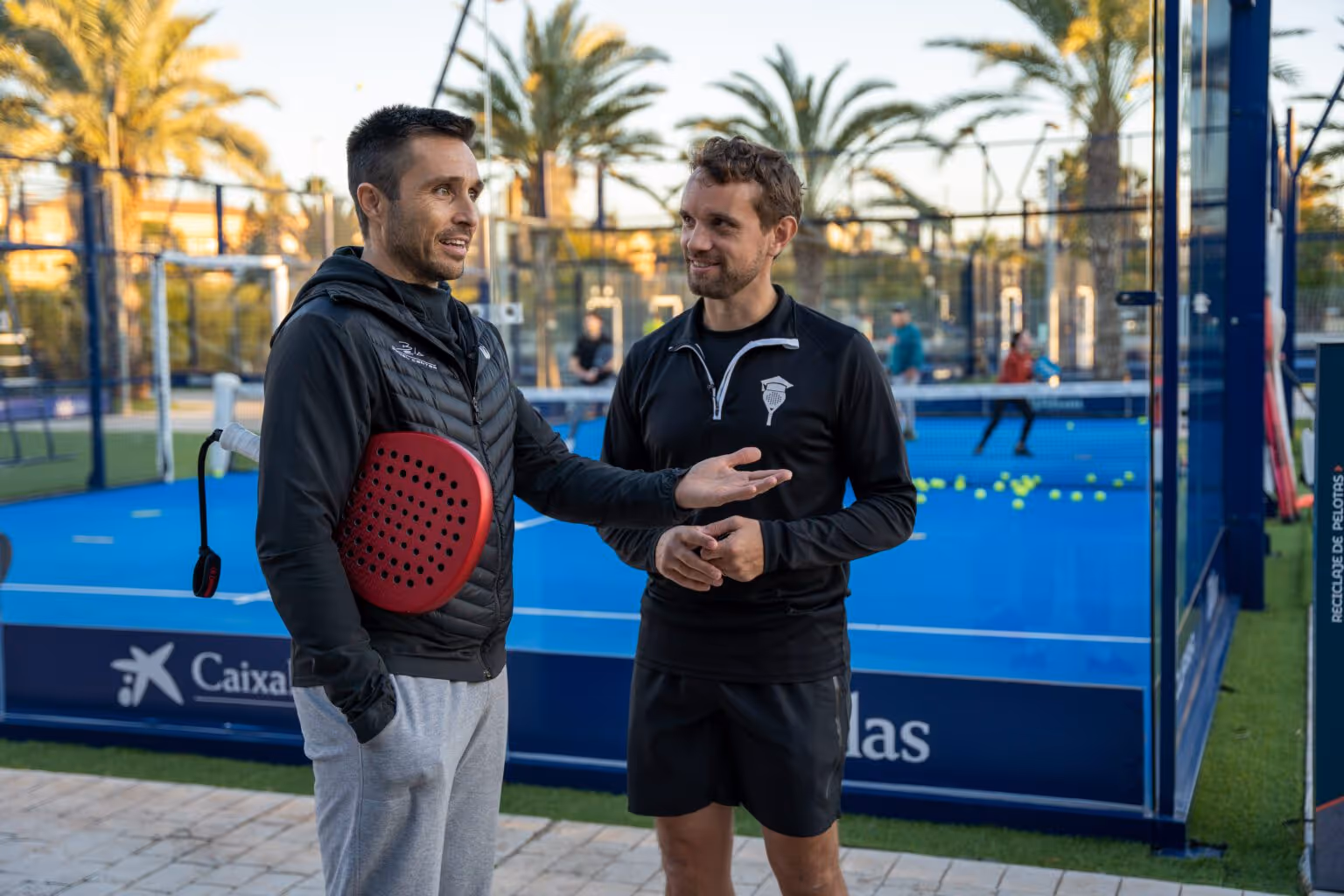 chatting to Bela a pro padel player