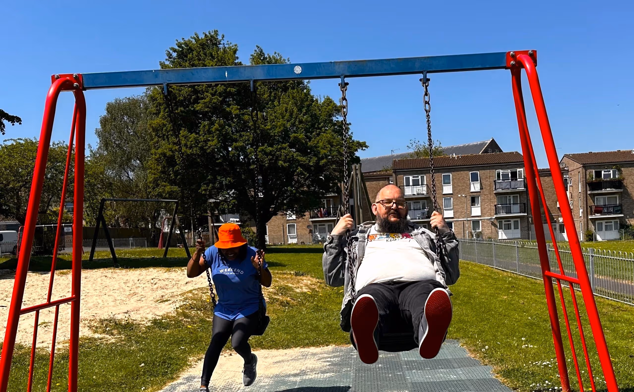 Gavin on a swing