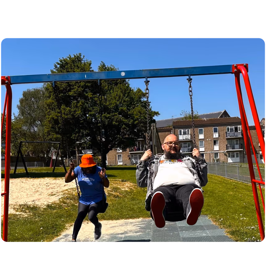 On a swing