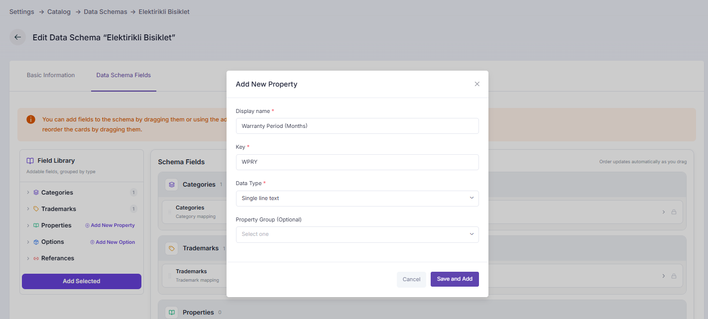 Property field example