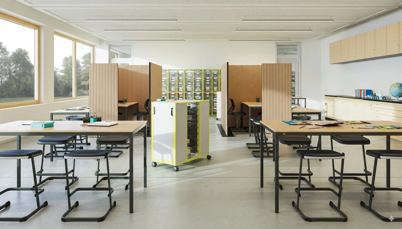 Akoestische ruimte voor schoolgebouw