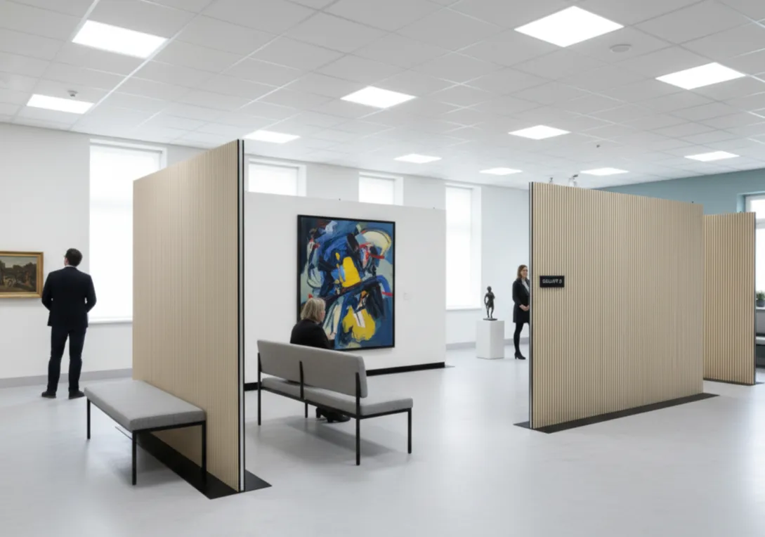 Akoestische wanden voor product presentatie