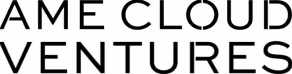 Ame Cloud Ventures logo in bold, minimalist black and white typography