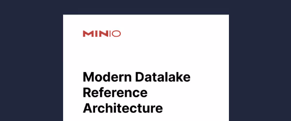 MinIO Modern Datalake Reference Architecture logo and text
