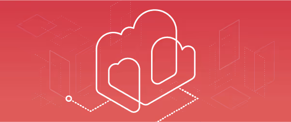 Cloud computing storage icon with interconnected network lines