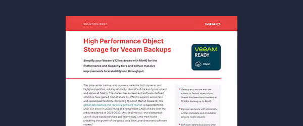Veeam solution brief for high performance object storage backup