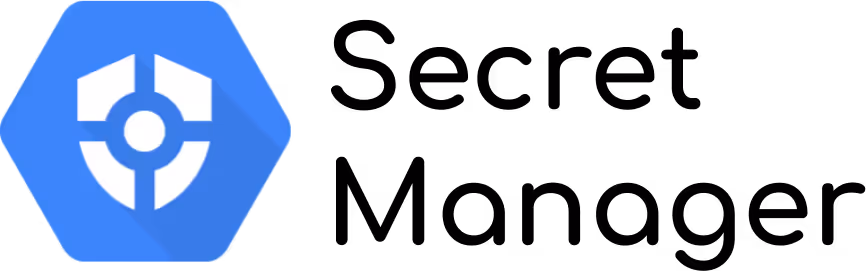 Google Cloud Secret Manager logo with blue shield and text