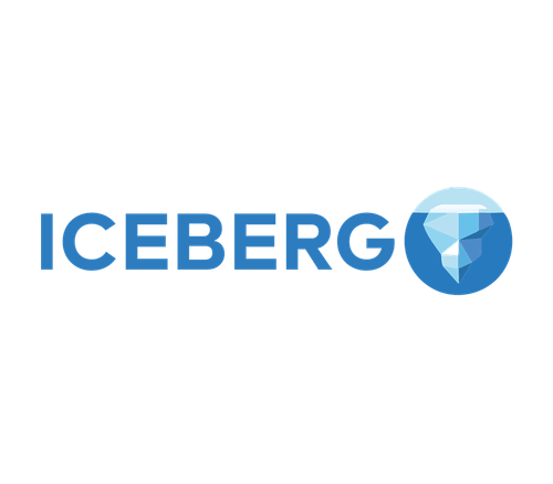 Logo with the word ICEBERG and a blue circle containing a stylized ice crystal.