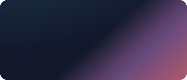 Gradient background with rounded corners transitioning from dark blue to purple and pink hues.