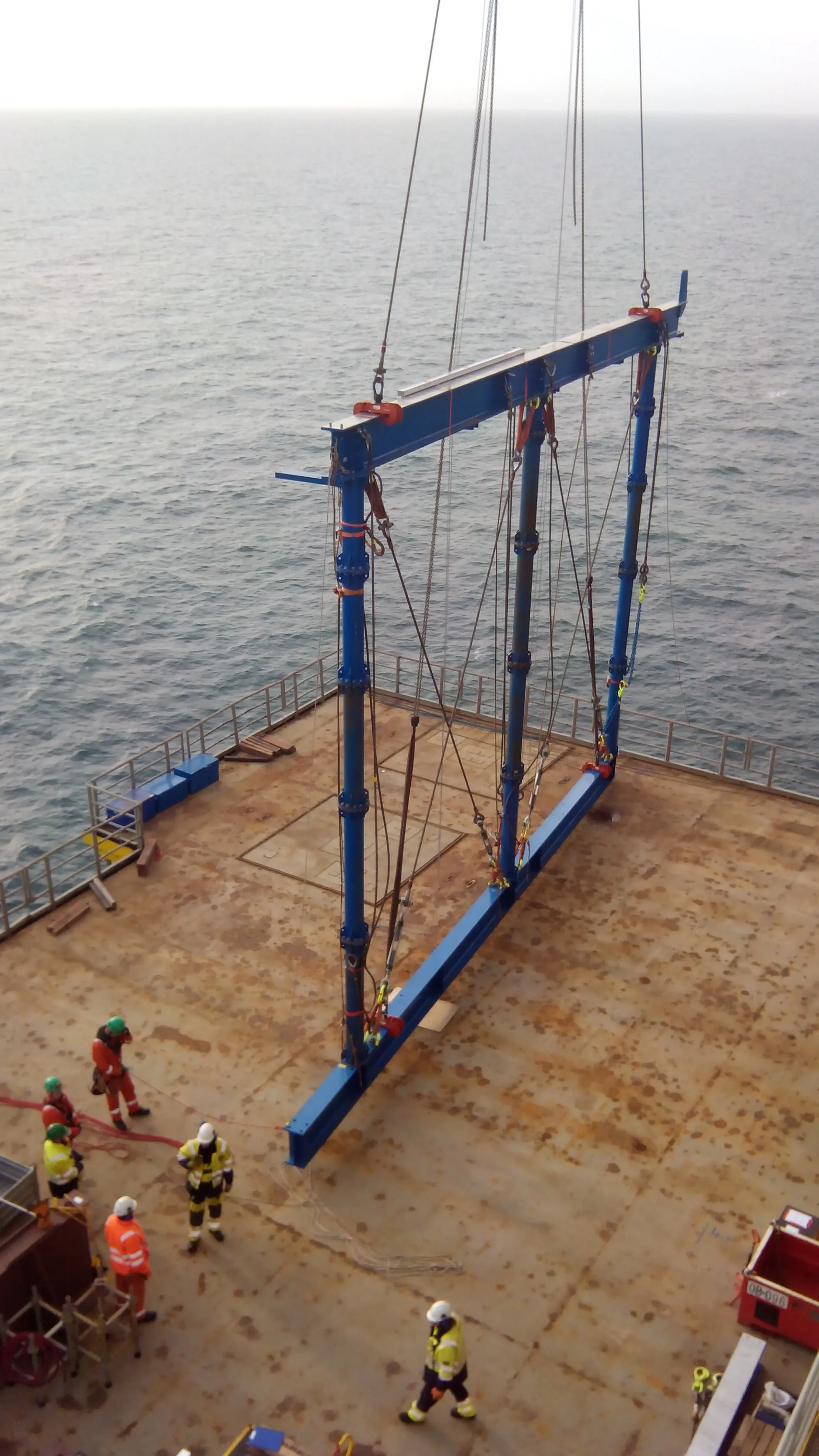 A gantry is used to replace a deck crane on an offshore asset offshore Denmark.
