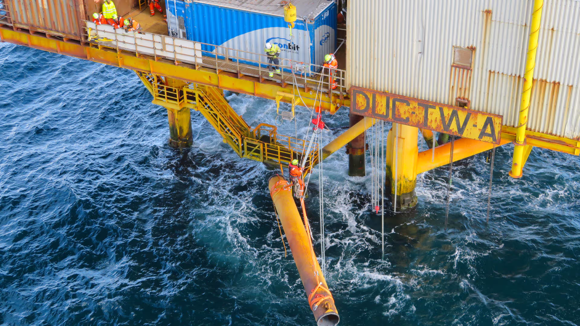 Tyra decommissioning preparation below deck works 