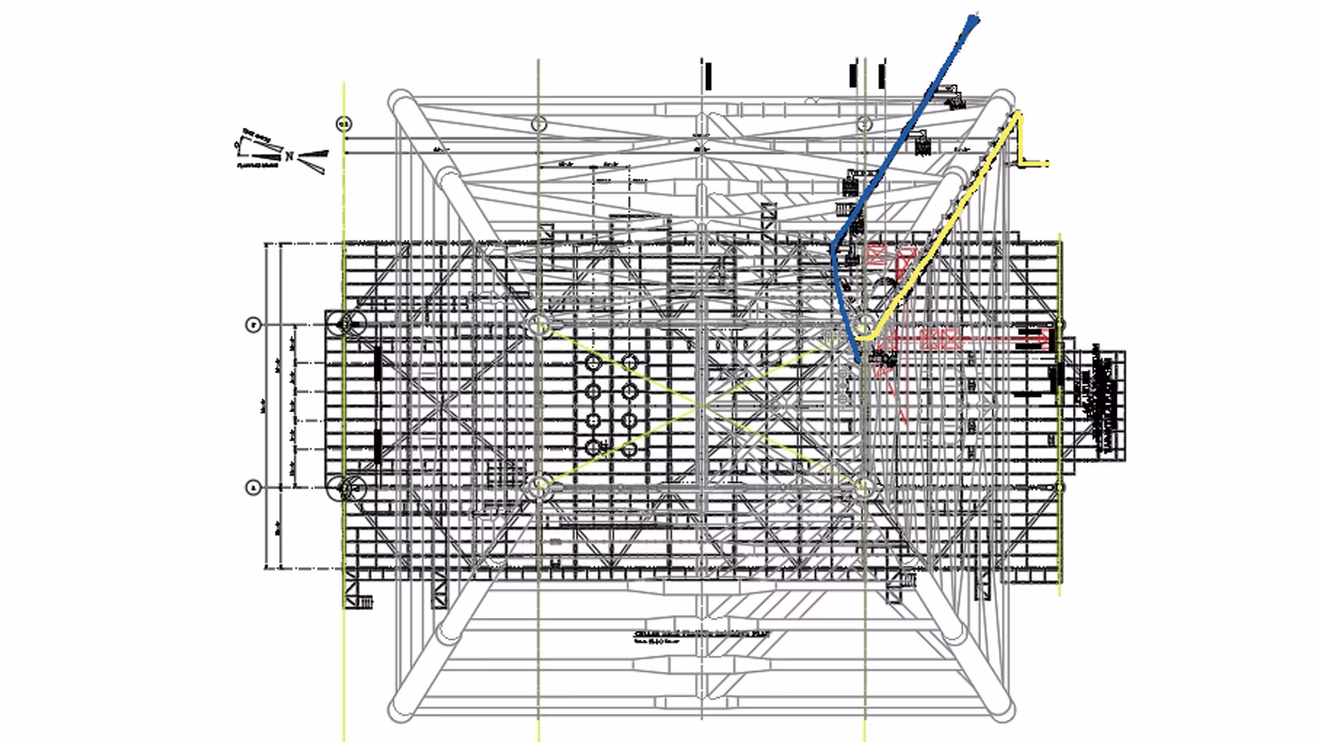 Topview of Conbit's engineered solution to the riser assembly and umbilical pull-in