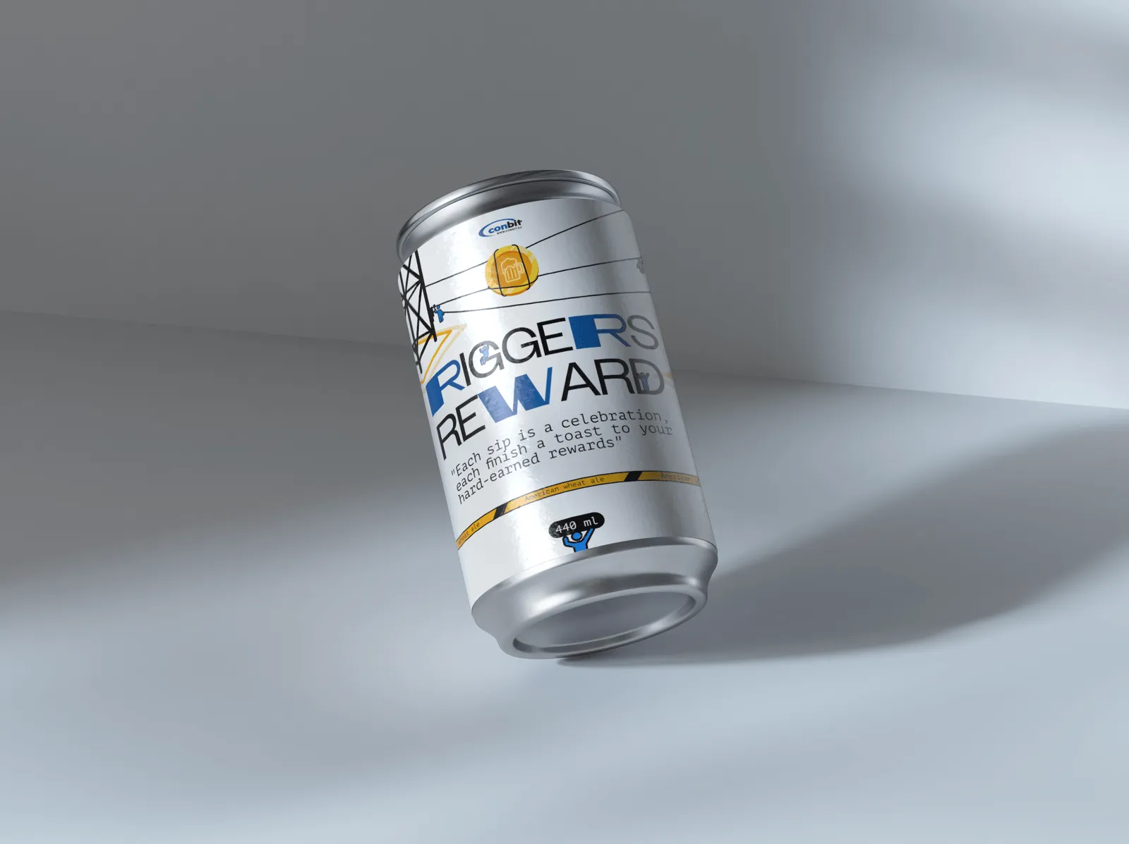 Capturing the Spirit of Success: 'Rigger's Reward' beer can, adorned with symbols of teamwork and safety, embodying the essence of our offshore lifting triumphs. A toast to collaboration, dedication, and the sweet taste of achievement in every sip.