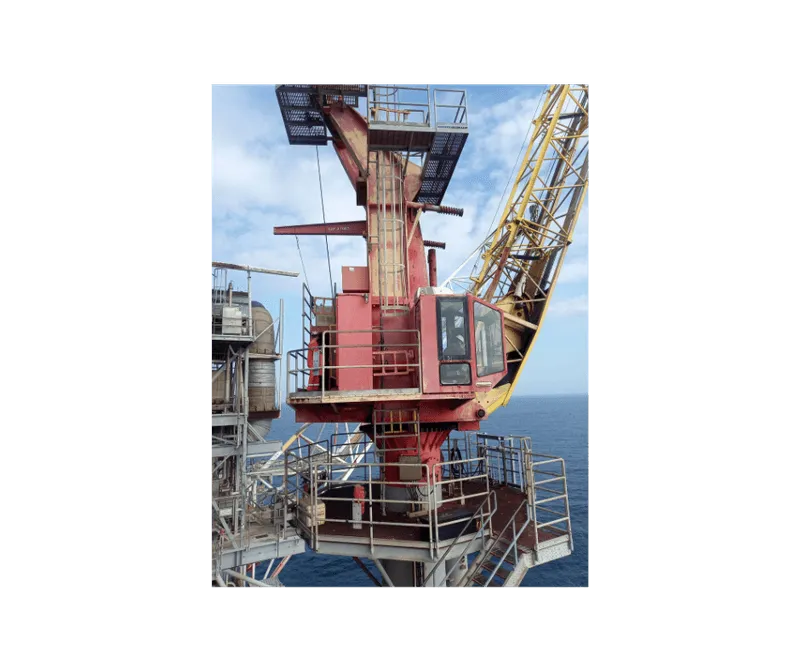 Seatrax Series 72 crane ready to be overhauled. 