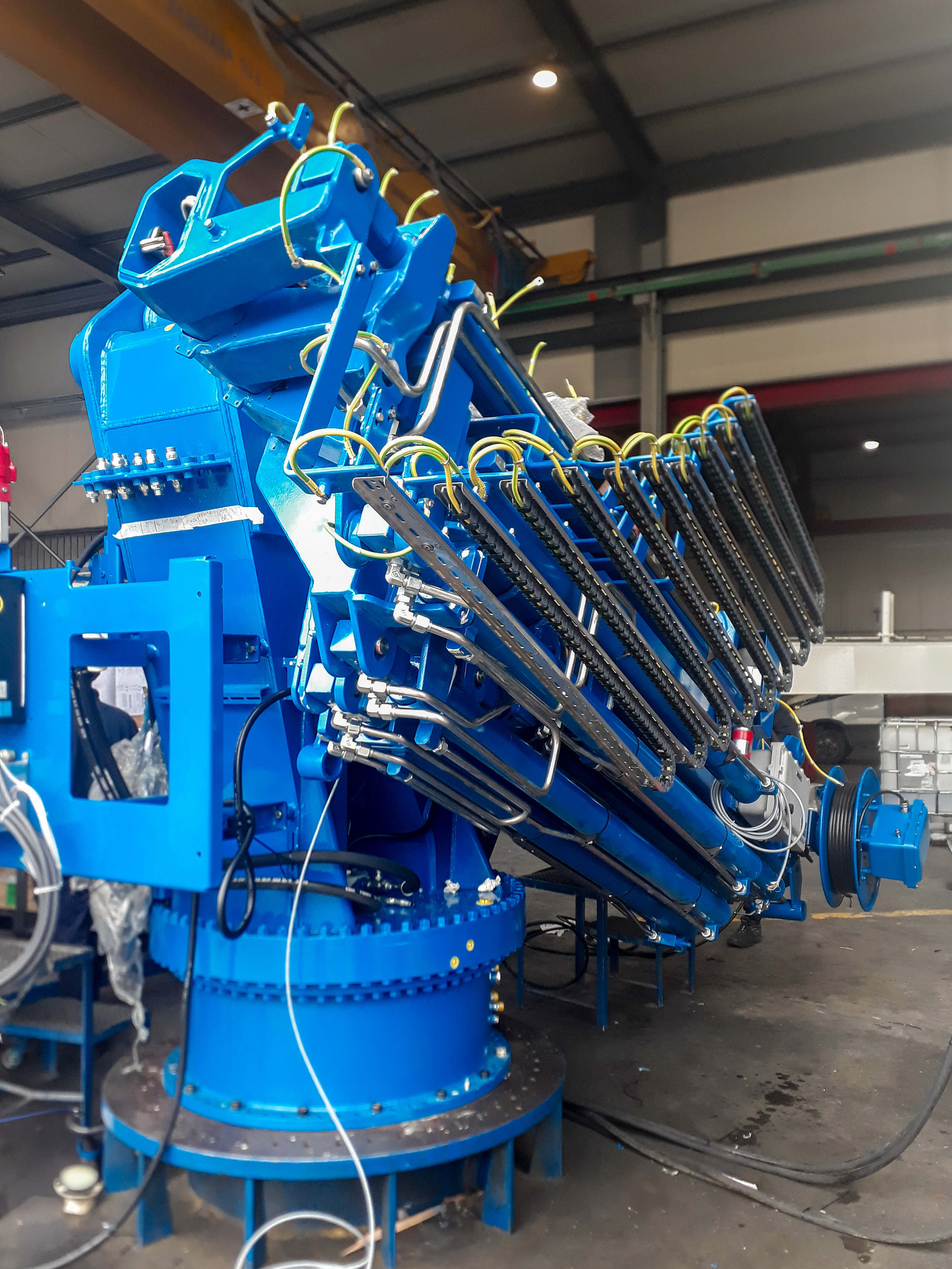 Folded up Knuckle Boom Crane