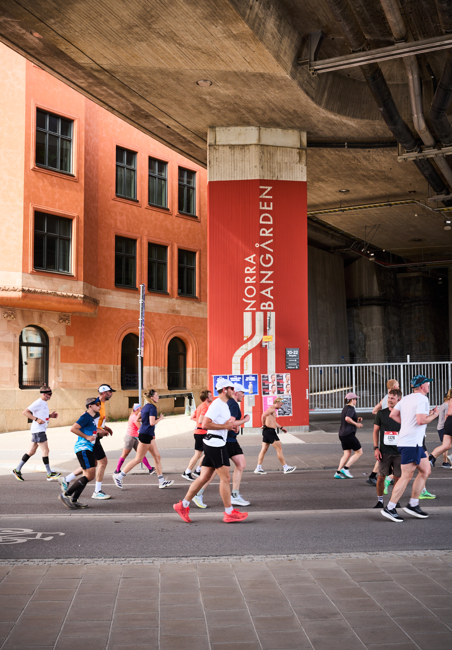 Marathon passerade Norra Bangården
