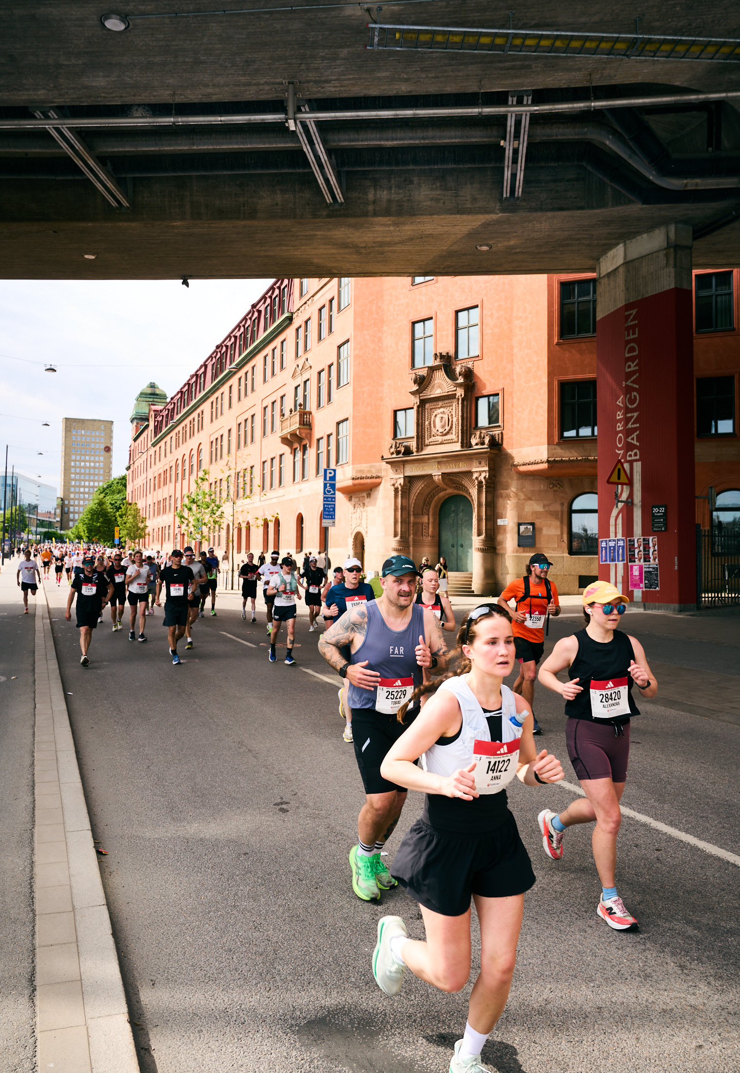 Marathon passerade Norra Bangården