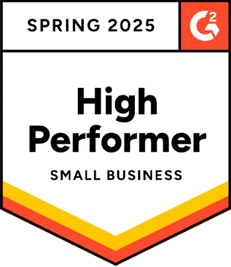 Award logo High Performer spring 2025 small business