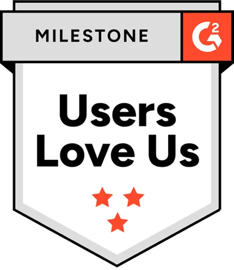 Award logo Milestone Users Love Us