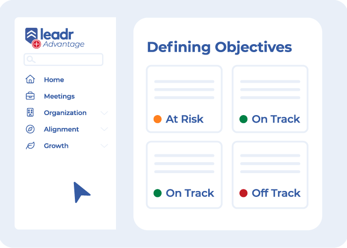 Screenshot of Leadr interface