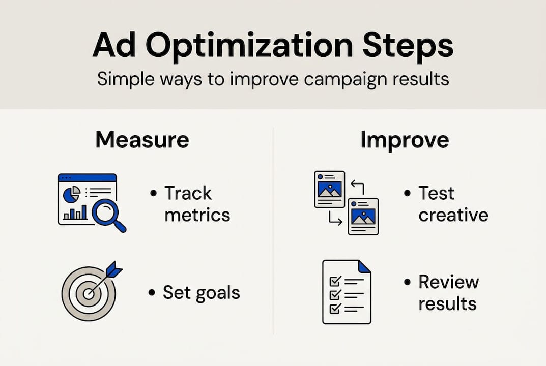 Infographic on ad campaign optimization steps