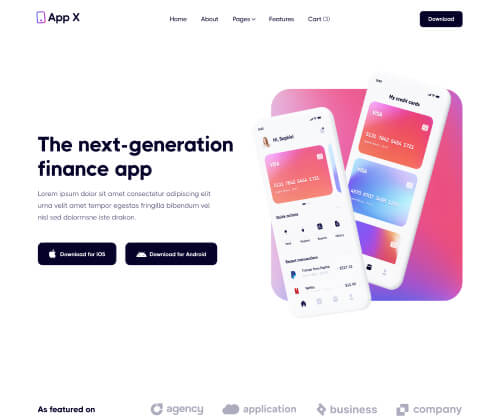 Appfly X - Home Page - Mobile App Webflow Template