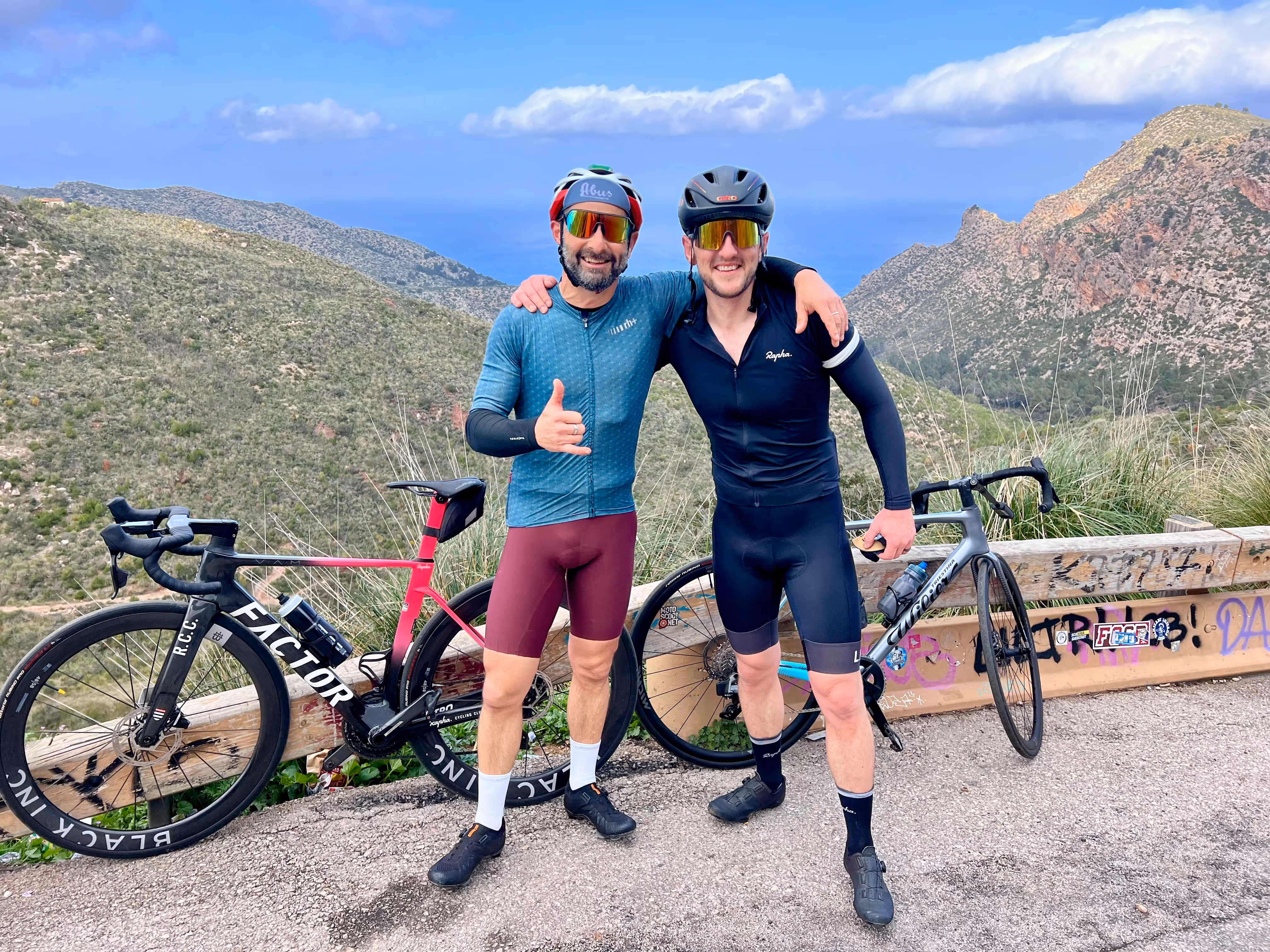 two lads cycling