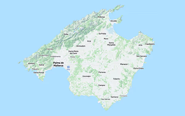 map of mallorca