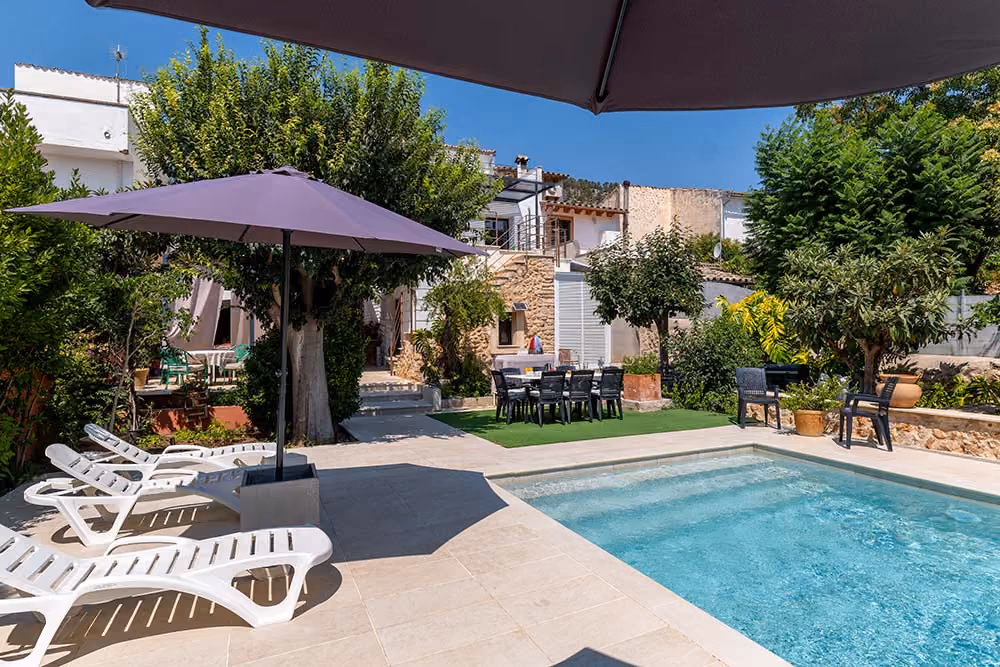 view of villa with pool