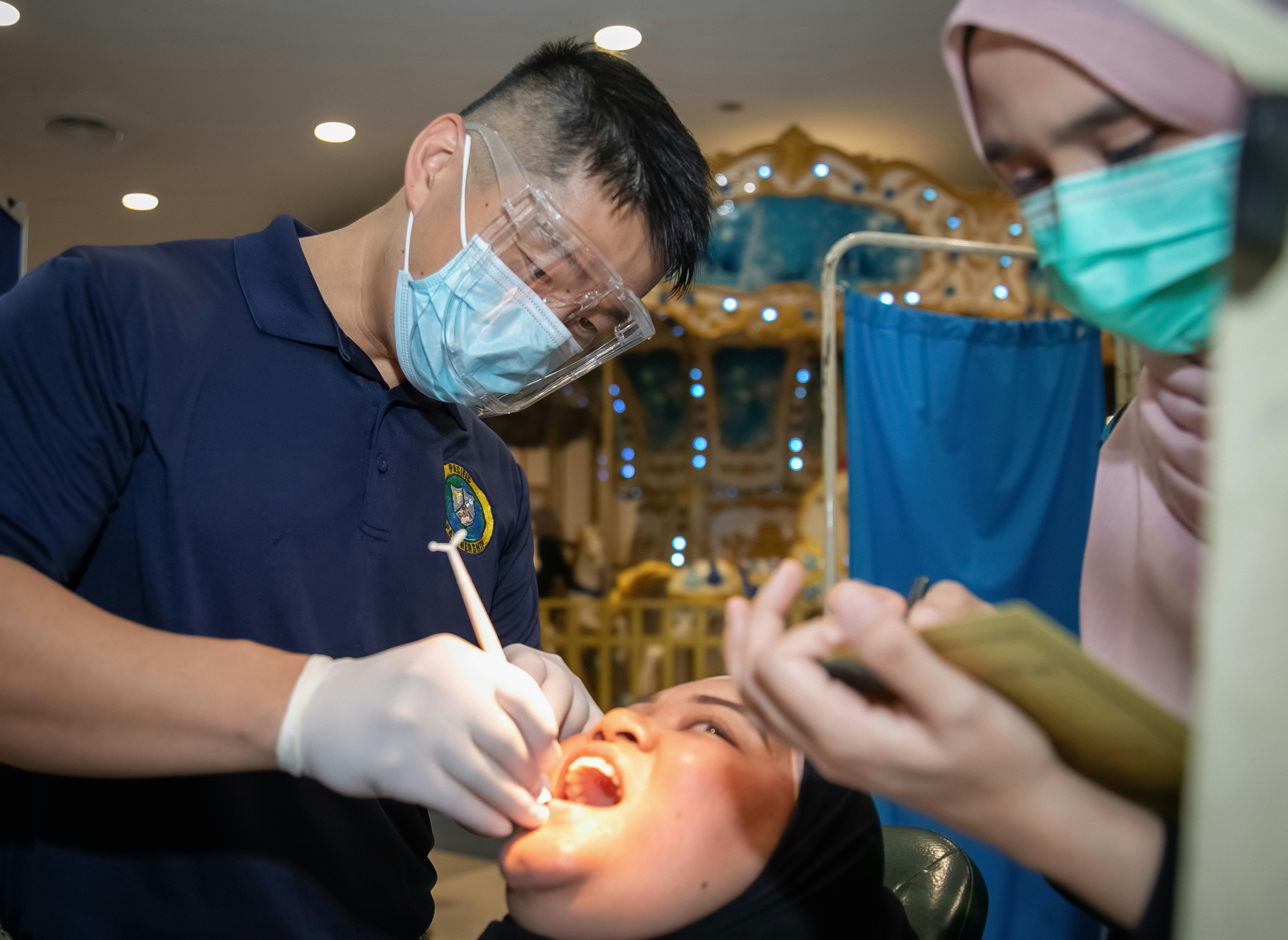 a person getting dental cleaning